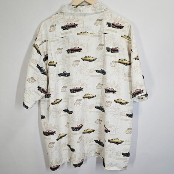 Woodland Trail Route 66 Classic Cars Men's Retro Casual Button-down Size XL - Picture 6 of 7